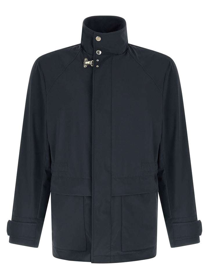 Brunello Cucinelli Waterproof Windbreaker Puffer Jackets - Blue | 05d9eb8419b995a66c3f4ec8711ea8024e57266b