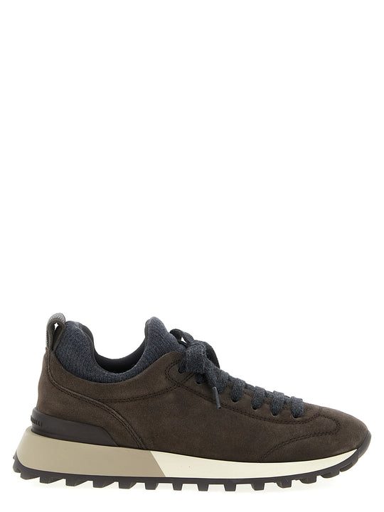 Suede Sneakers Brown