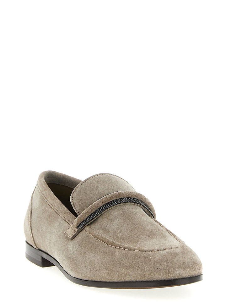 Brunello Cucinelli Penny Loafer Loafers - Gray | 9206d23e9561a644f21566a9f8ed1445bbe5ca6c