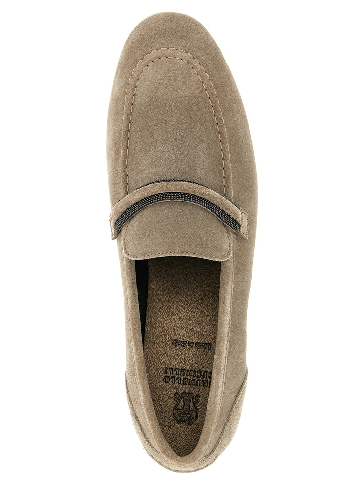 Brunello Cucinelli Penny Loafer Loafers - Gray | f3762e7e4648ba12f05b578a4064a0afc8dda250