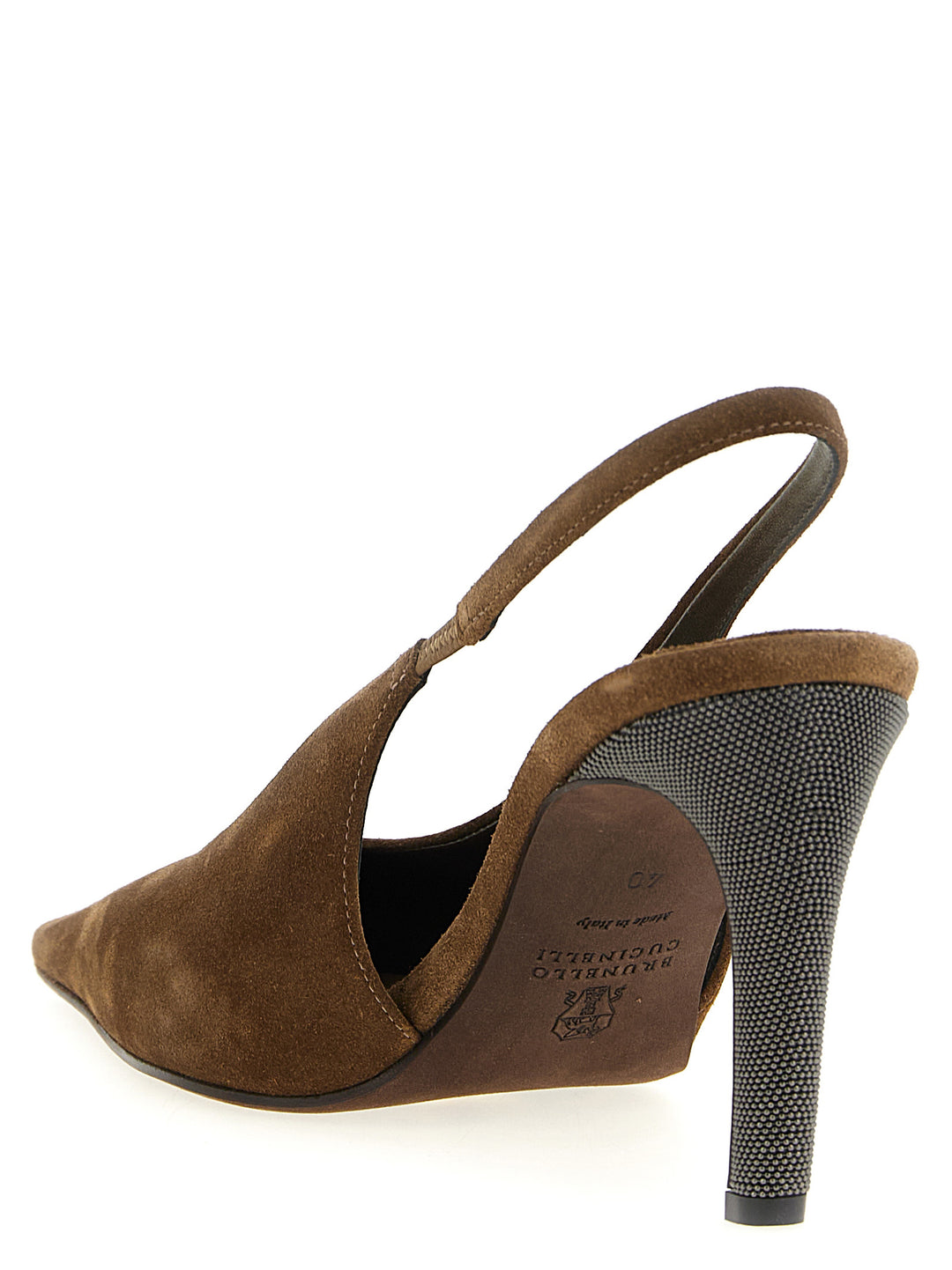 Brunello Cucinelli Precious Heels Pumps - Brown | 24a084a48309542ea63fa2169c64001bcacc99fd