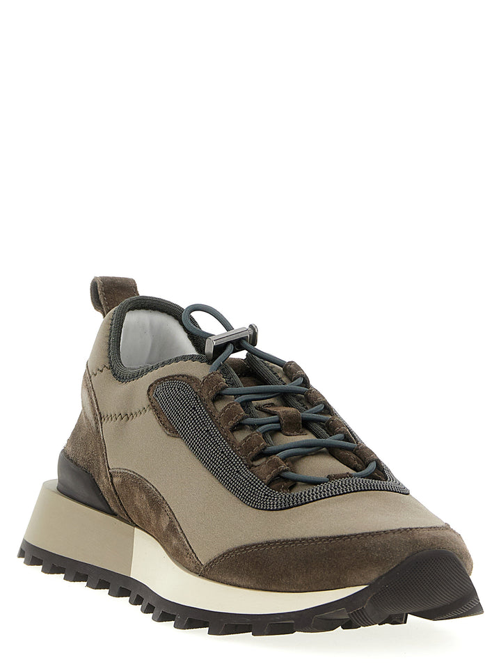 Brunello Cucinelli Precious Detail Sneakers - Brown | 0cb3d3d495ed36e1bd28e18c8b9ff0917dd56b87
