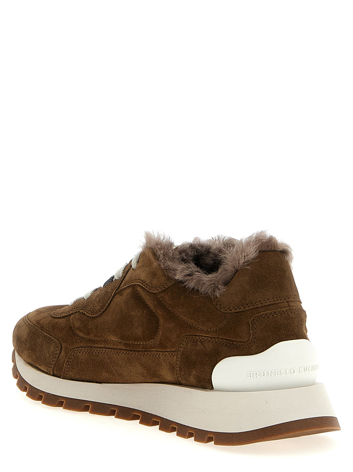 Brunello Cucinelli Monile Suede Sneakers - Brown | e232b62cd3c8b78905ce4a5cbd0ad0b2a3d4bbac