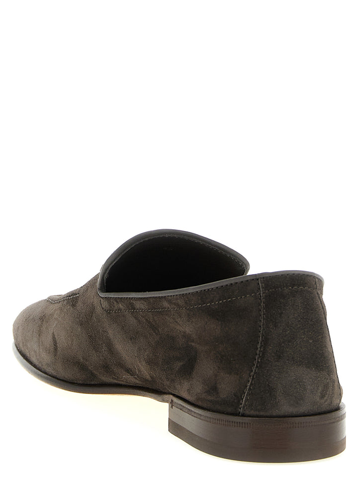 Brunello Cucinelli Penny Loafer Loafers - Gray | 961403fbd27adc54097e5777523e9d0c149d4740