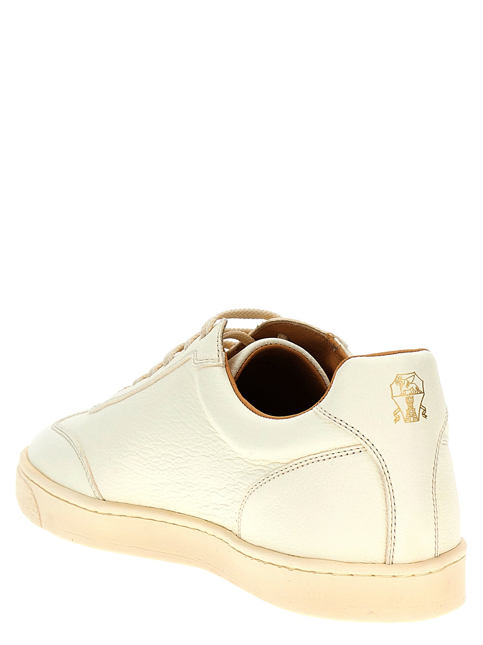 Brunello Cucinelli Leather Sneakers White | Wanan Luxury
