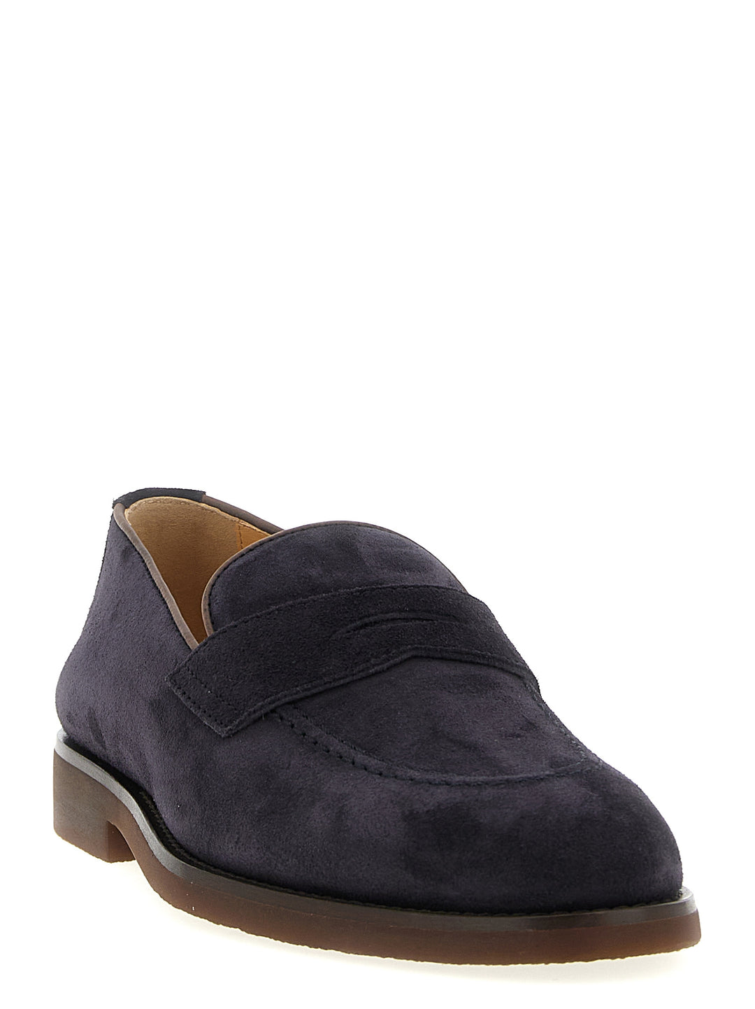 Brunello Cucinelli Suede Loafers - Blue | 448c2f434949e05eff3cec2e6e61bac3a31bac69