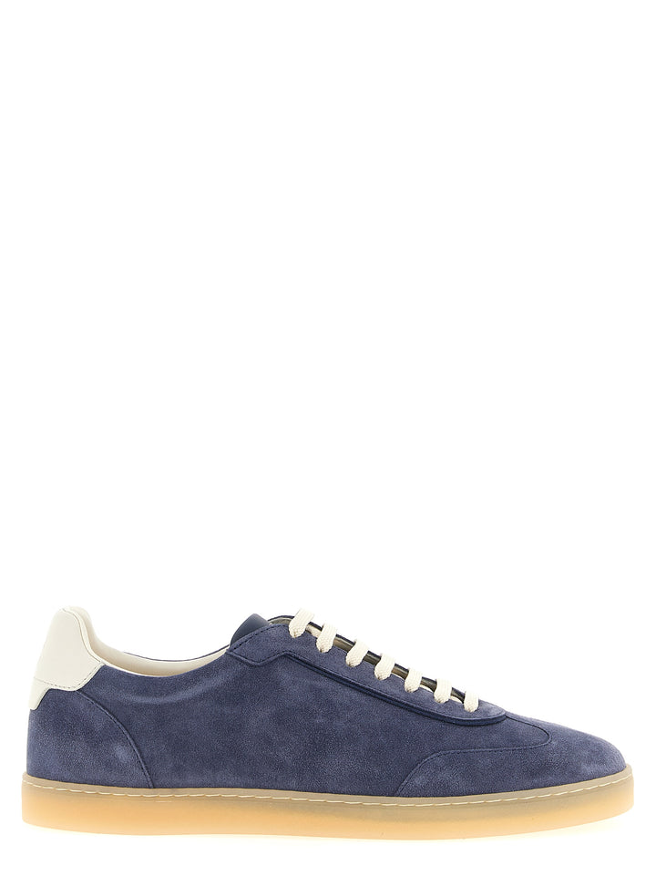 Brunello Cucinelli Washed Suede Sneakers - Blue | 0df89670568d960a80c3199ec0d7bd2750a018fc