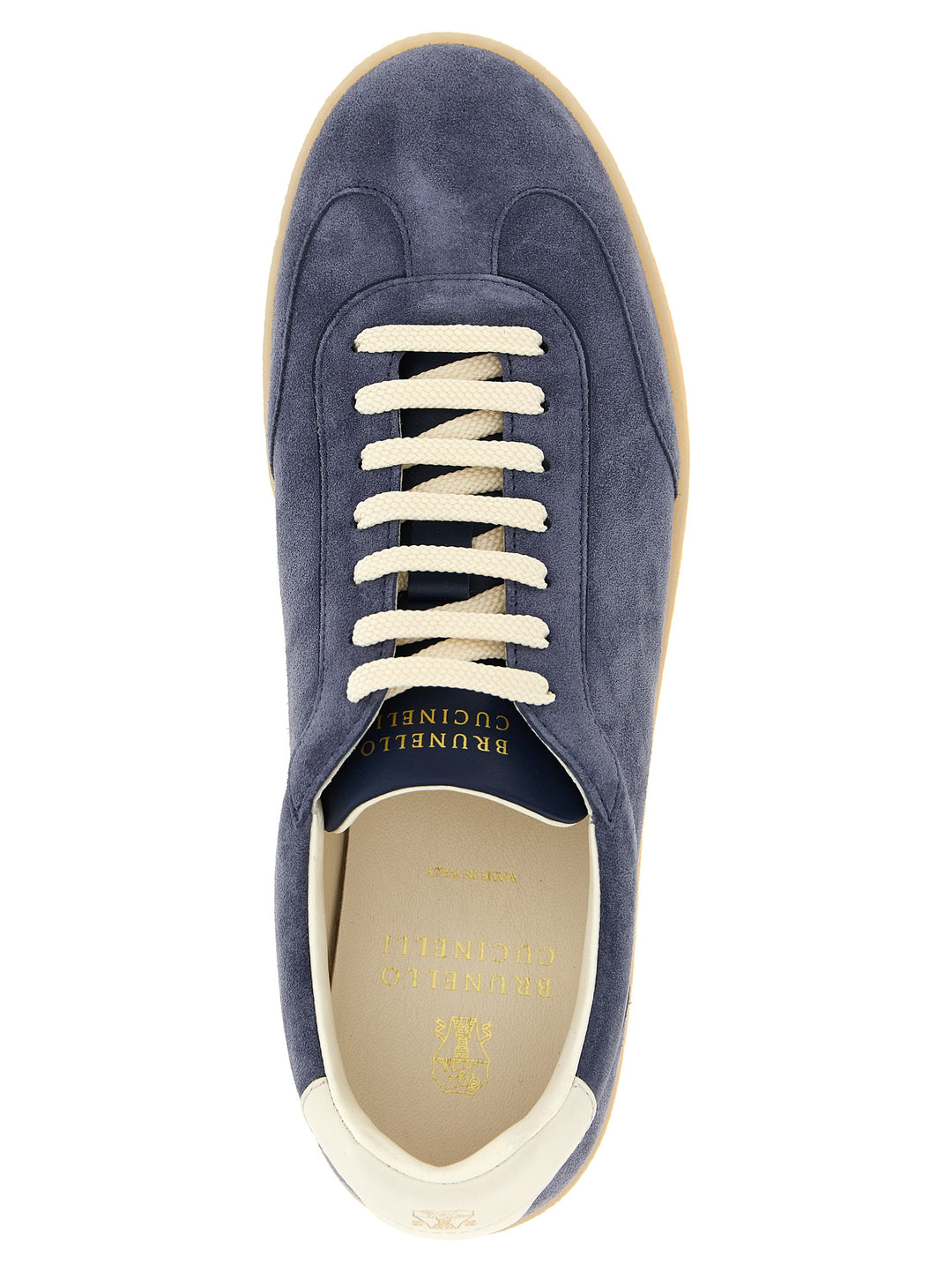 Brunello Cucinelli Washed Suede Sneakers - Blue | 938e6652f74ff20e9ab1424e11514a0e27cb717e