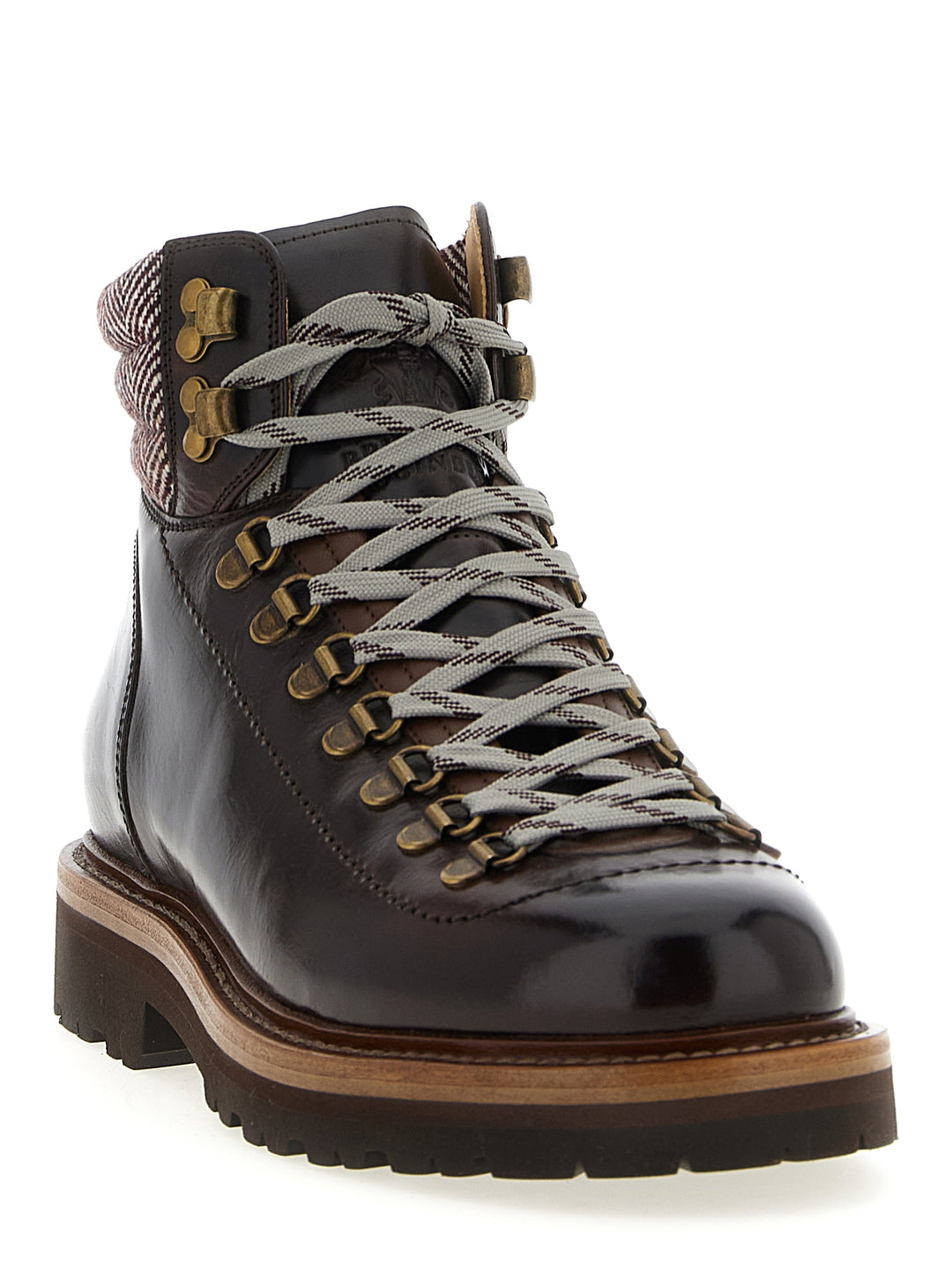 Brunello Cucinelli Herringbone Insert Ankle Boots Boots and Ankle Boots - Brown | 4fde14dfa56cf14156ad41f6bdf42e379c733241