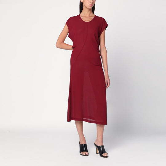 S-Curve Dress In Bordeaux Chiffon