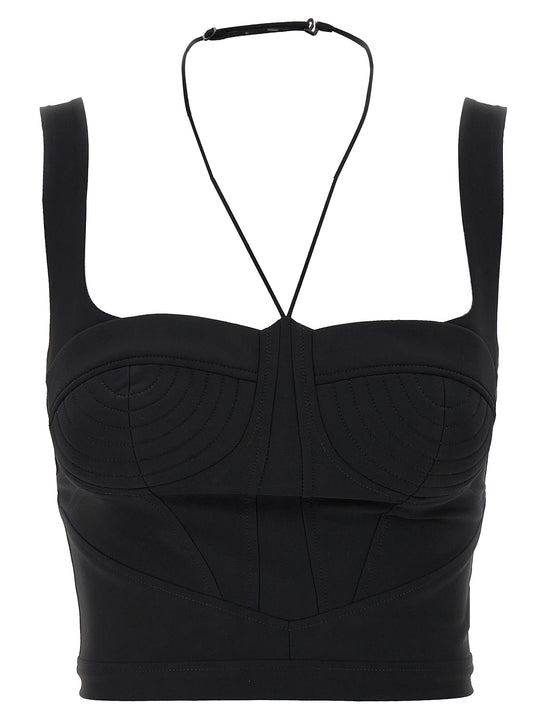 Shaped Top Tops Black