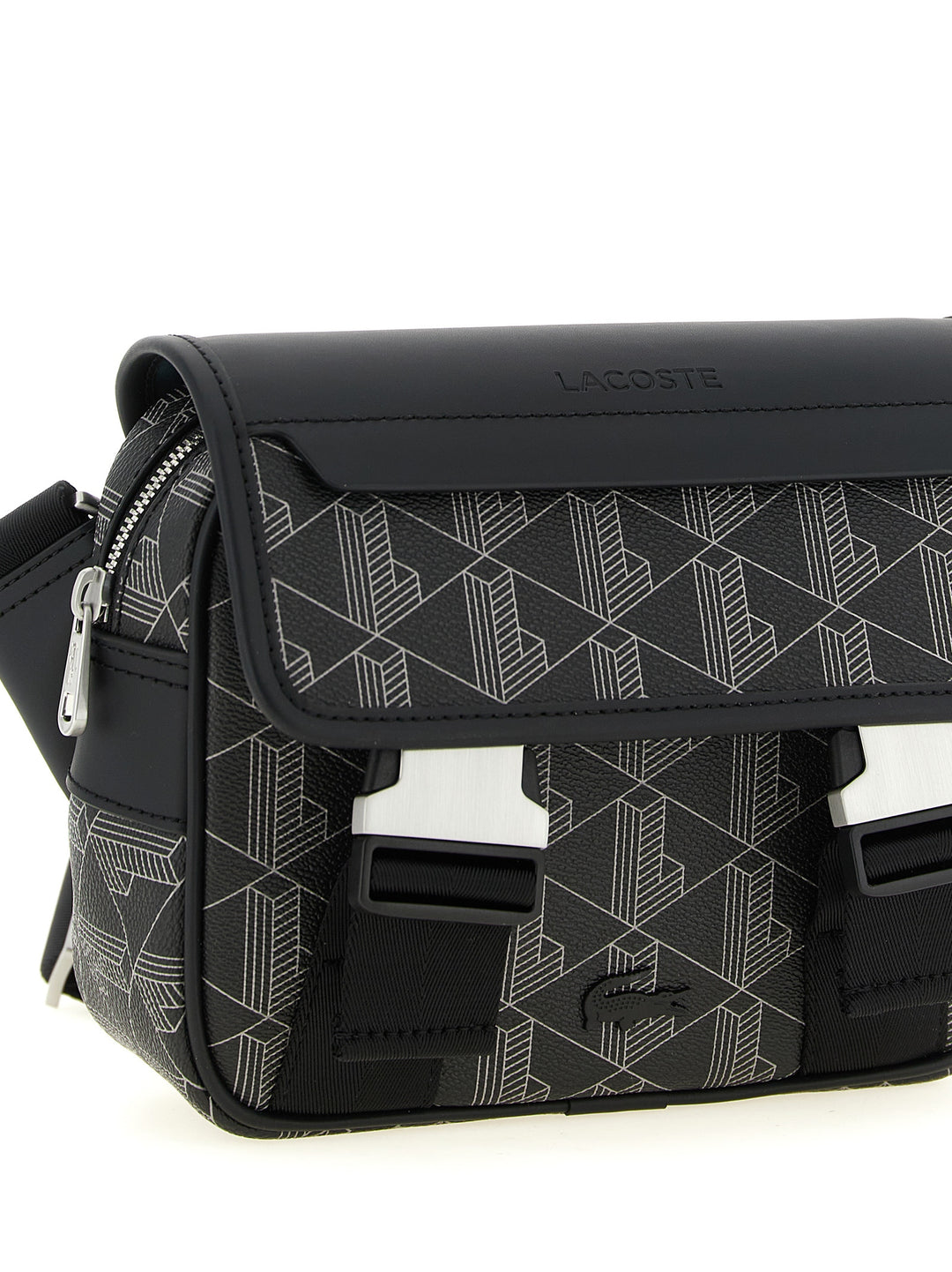 Lacoste The Blend Crossbody Bags - Black | 4cb025c0ef52346f680bc0384cf633b516f4ed45