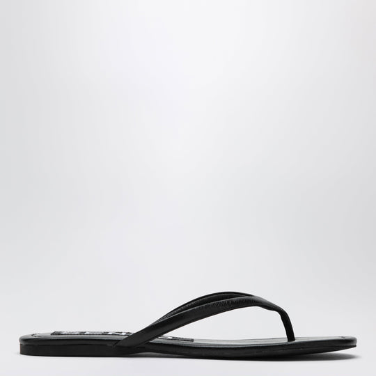 Ebony Leather Nora Slides