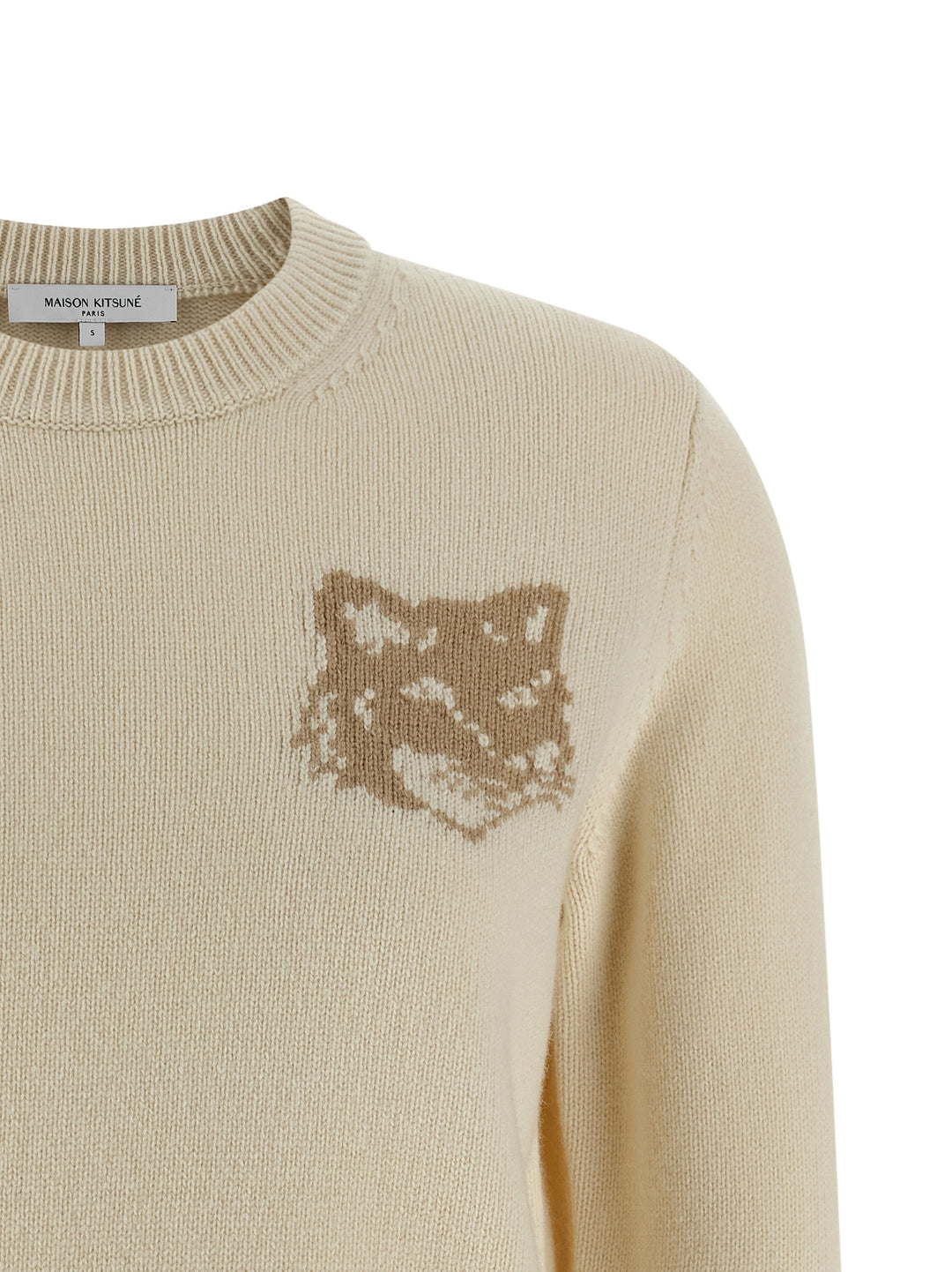 Maison Kitsune Fox Head Sweaters and Cardigans - Beige | 3091837598df76c958b45b6e81e3138c0a383629