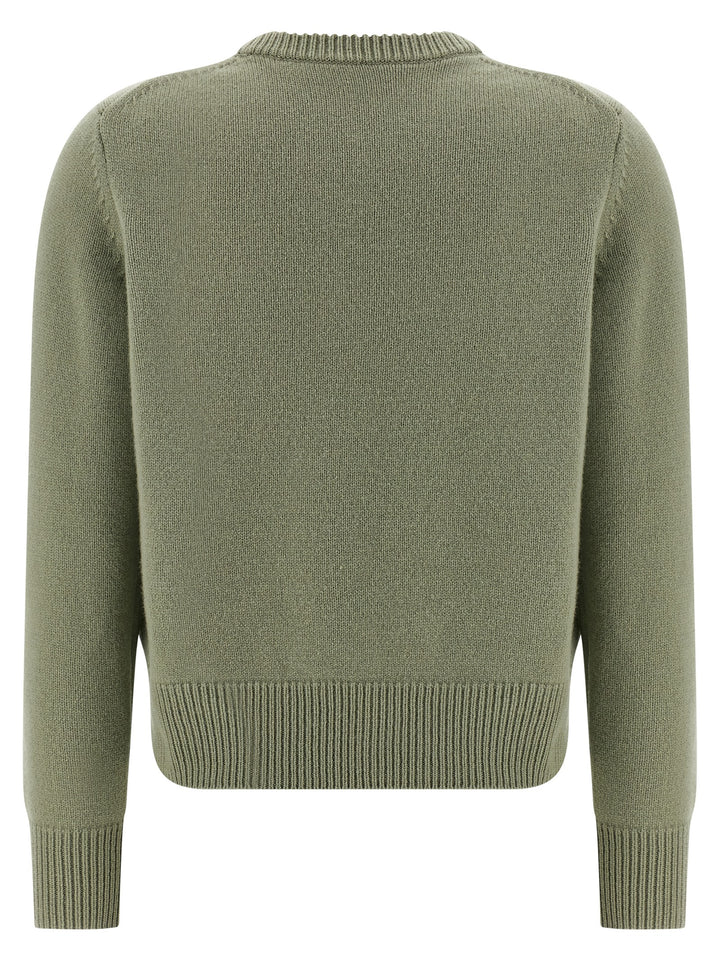 Maison Kitsune Fox Head Sweaters and Cardigans - Green | 68d4528c8c1928bca94cc3963bb4659051f3dc1d