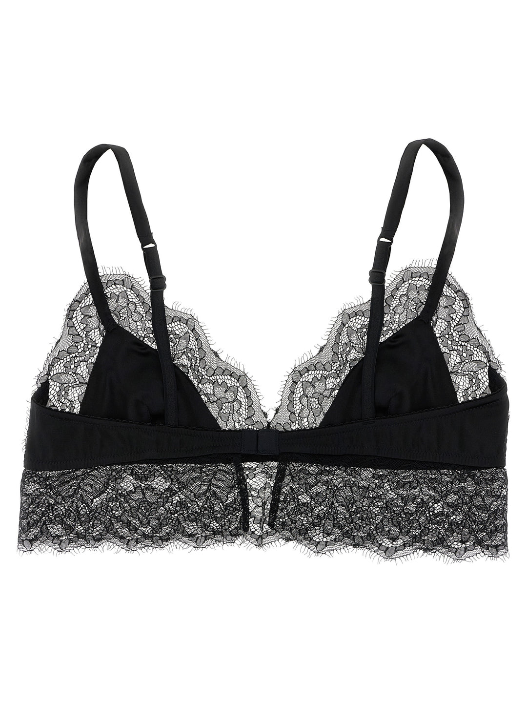 Dolce & Gabbana Lace Satin Bra INTIMO - Black | 9de4ead51d0df8636f9e1a1b186e8046841face9
