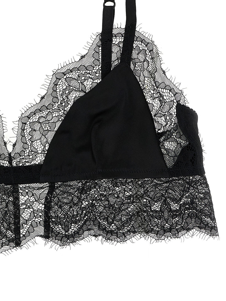 Dolce & Gabbana Lace Satin Bra INTIMO - Black | f22a5f0c49333eba0eab2d6a08a3a2f0223757d5