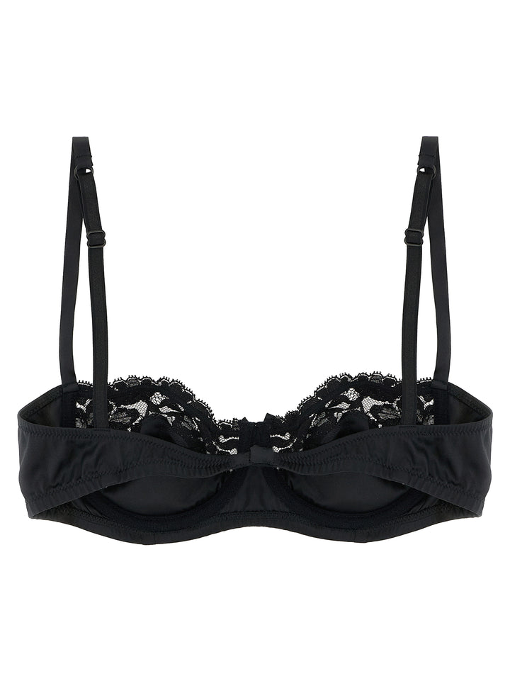 Dolce & Gabbana Bra In Silk And Lace INTIMO - Black | 53d3ad6b0dfa7bb289887566e7a49665076d54cf