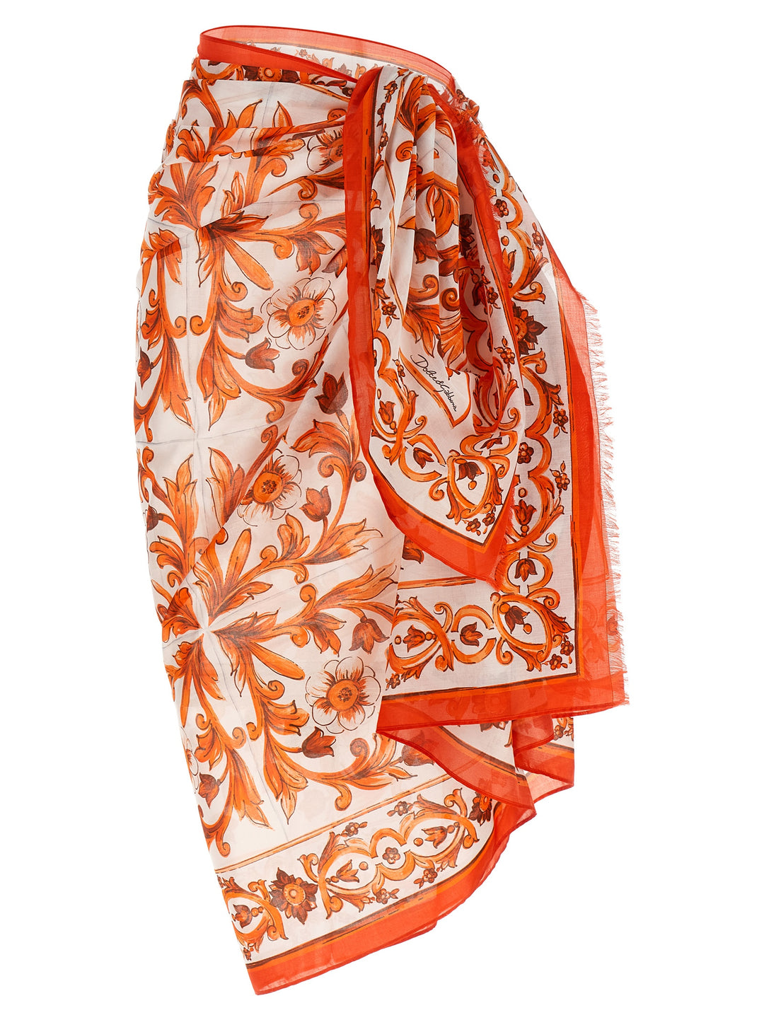 Dolce & Gabbana Maiolica Beachwear - Orange | ea8e54b92a565ee3151b3765cf738dc487e63451