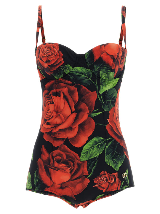 One-Piece Swimsuit With Balcony Beachwear Multicolor