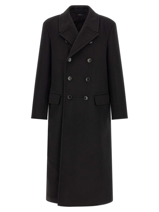 Luxury Melton Db Officer Coats And Trench Coats Black