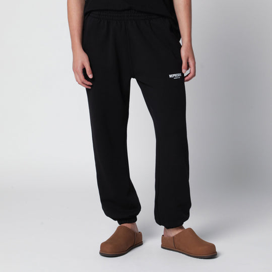 Black Cotton Jogging Trousers