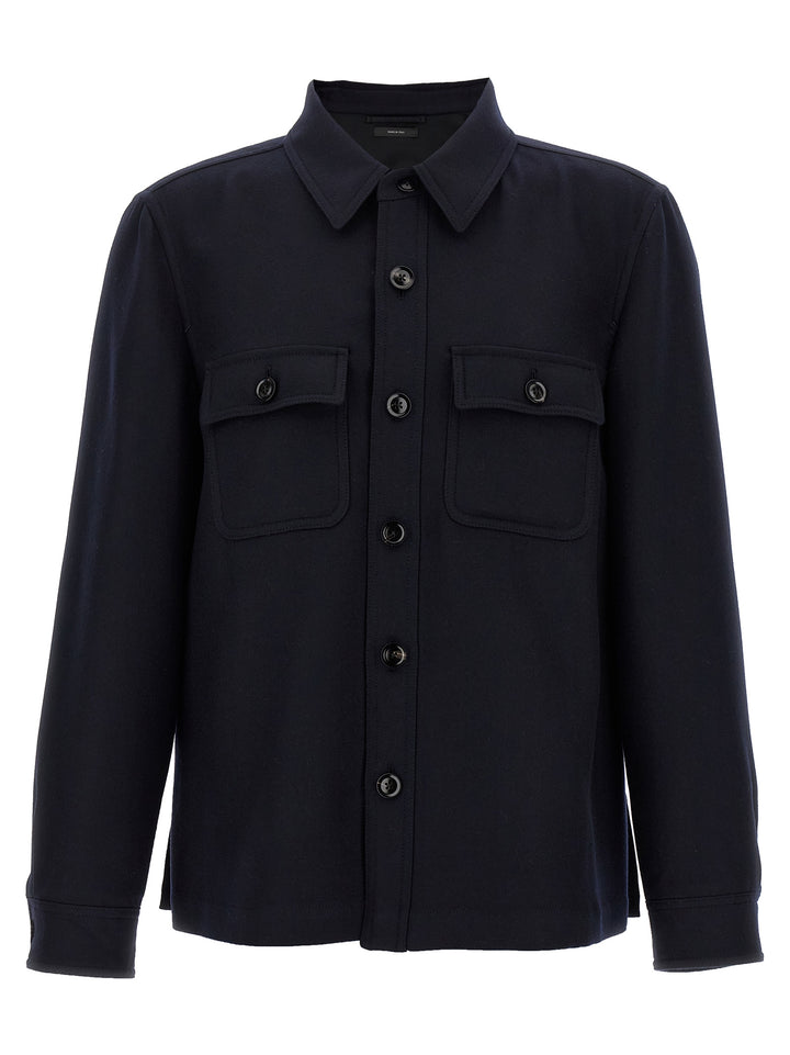Tom Ford Double Splittable Light Wool Shirt and Blouse - Blue | 0d49c6356fe46d27a531fd543da90df4a794f1b6