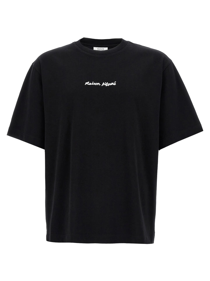Maison Kitsune Logo Embroidery T-shirt - Black | 8c487fec5c9ebbd98ef3386b8215e743b677293d