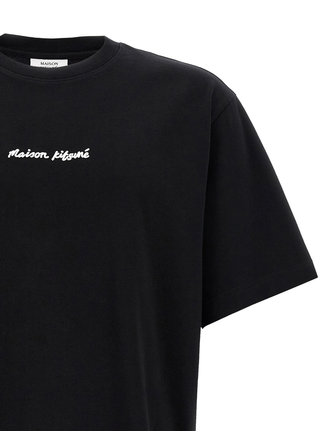 Maison Kitsune Logo Embroidery T-shirt - Black | 185c2a4c334c740981a6f2e0124fba30161827a5