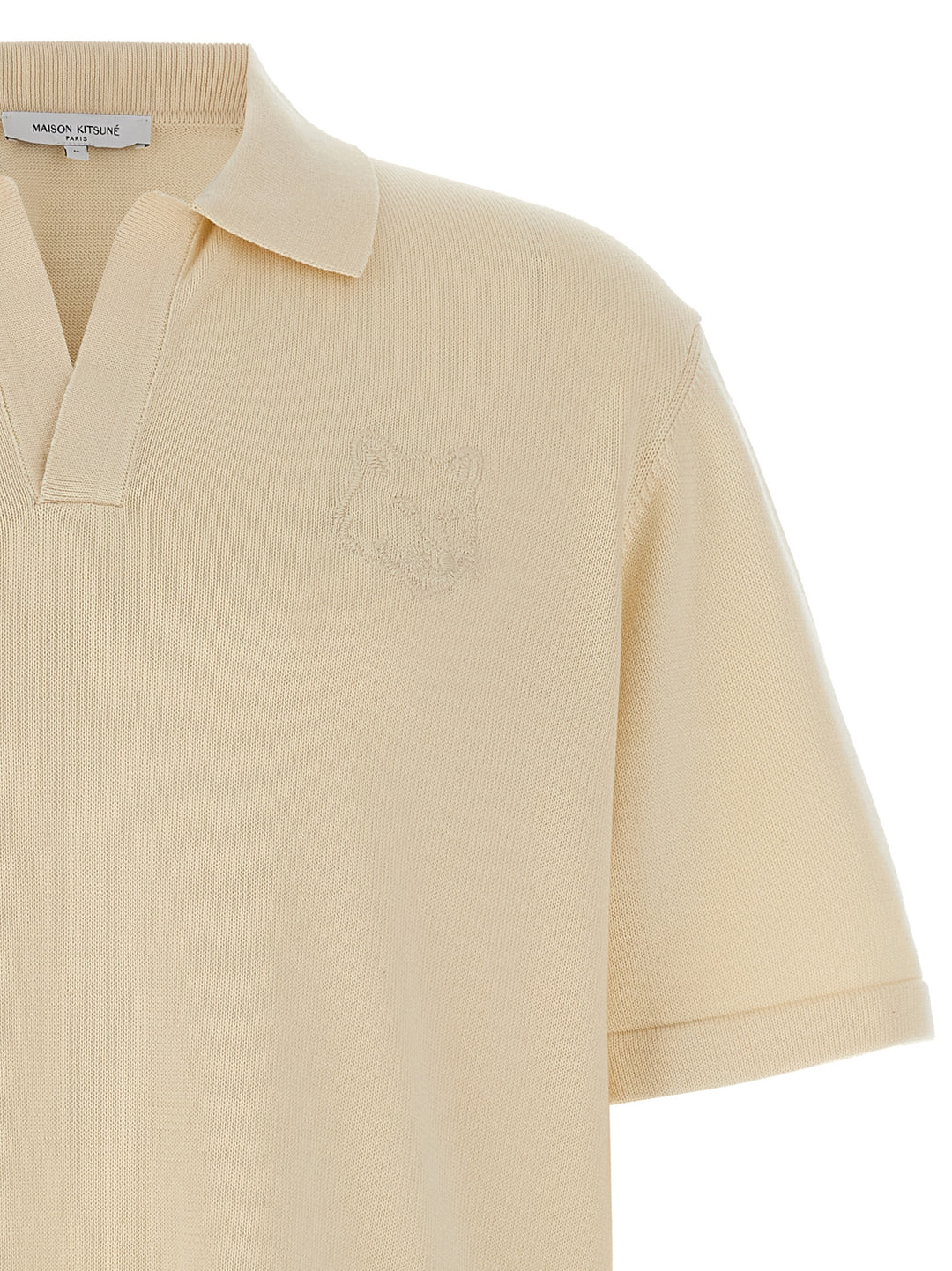 Maison Kitsune Bold Fox Head Polo - Beige | af18f27d2c3c536a524ffe121cc8de7c6f20e661