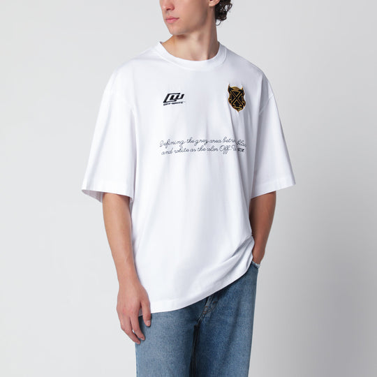Off-White White T-Shirt With Logo Prints
