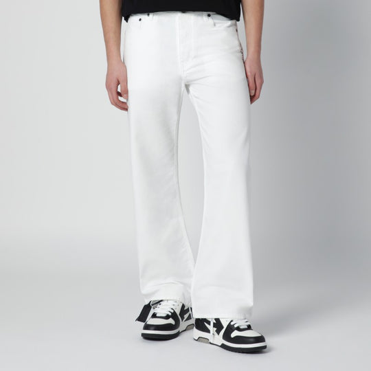 White Trousers With Logo
