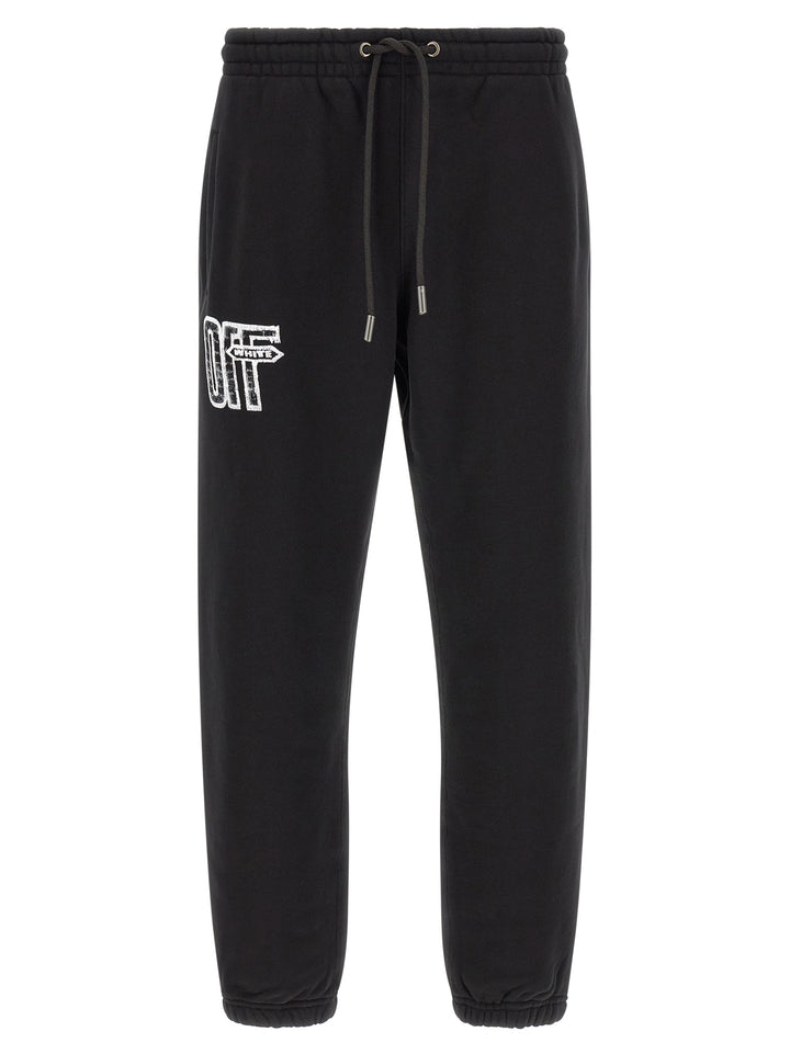 Off-White Motion Arrow Cuffed Pants - Black | c8b347d6ed466473618fbb8876d801a39dc5212a
