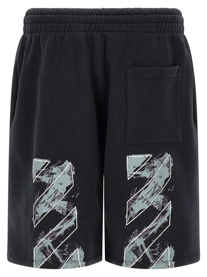 Off-White Paint Diag Skate Bermuda and Short - Black | 52a3976d286ede7ab1baa603afb3aa9dcbd2f769