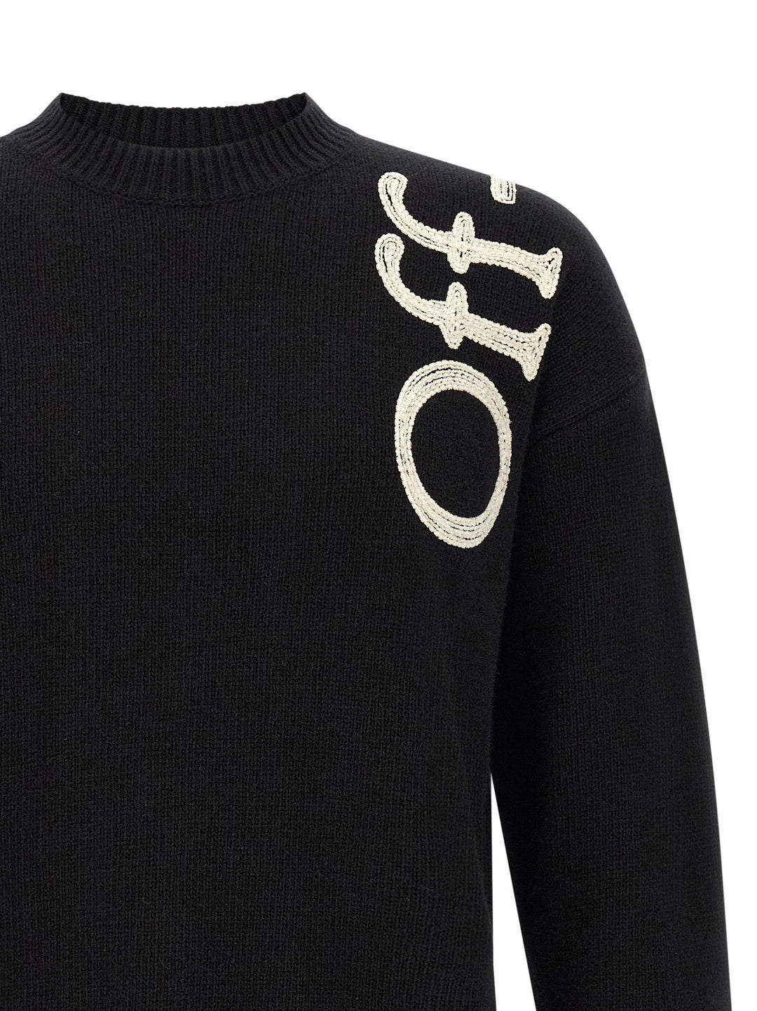 Off-White Vertical Bookish Sweaters and Cardigans - White/Black | 2b80ad0d617f721181b944a64954fe46cd43541b