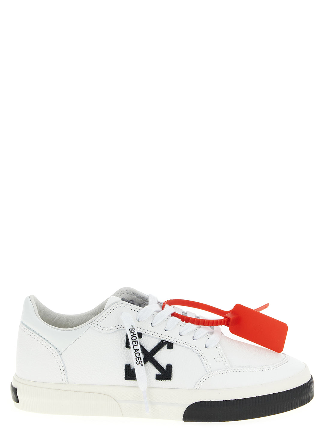 Off-White New Low Vulcanized Leather Sneakers - White/Black | 3198559f6e476a71cff94a79ba8db92db27e8c55