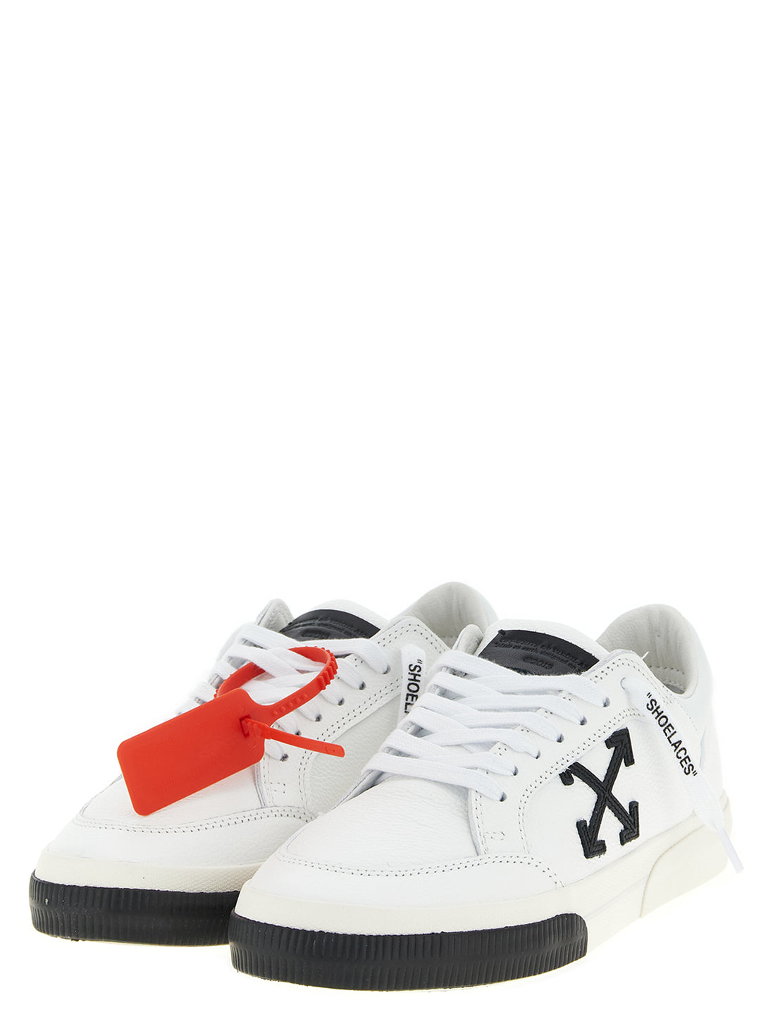 Off-White New Low Vulcanized Leather Sneakers - White/Black | d950083cc1cd37ee9eea578cface027fe20c6ef4
