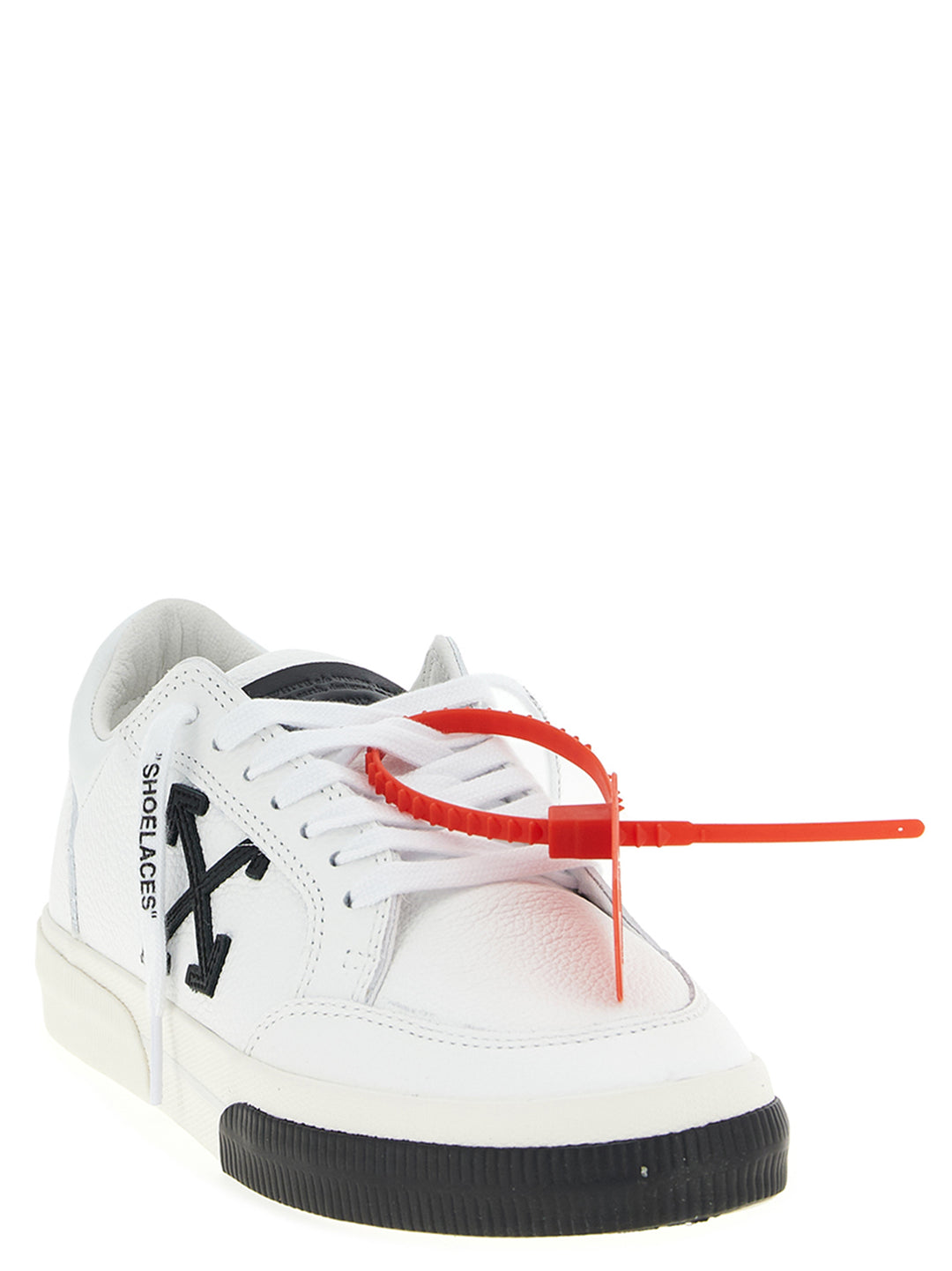 Off-White New Low Vulcanized Leather Sneakers - White/Black | 7ba8a6e200d9b25665b06bf65d4c5df31a432a65