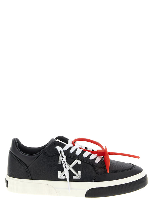 New Low Vulcanized Leather Sneakers White/Black