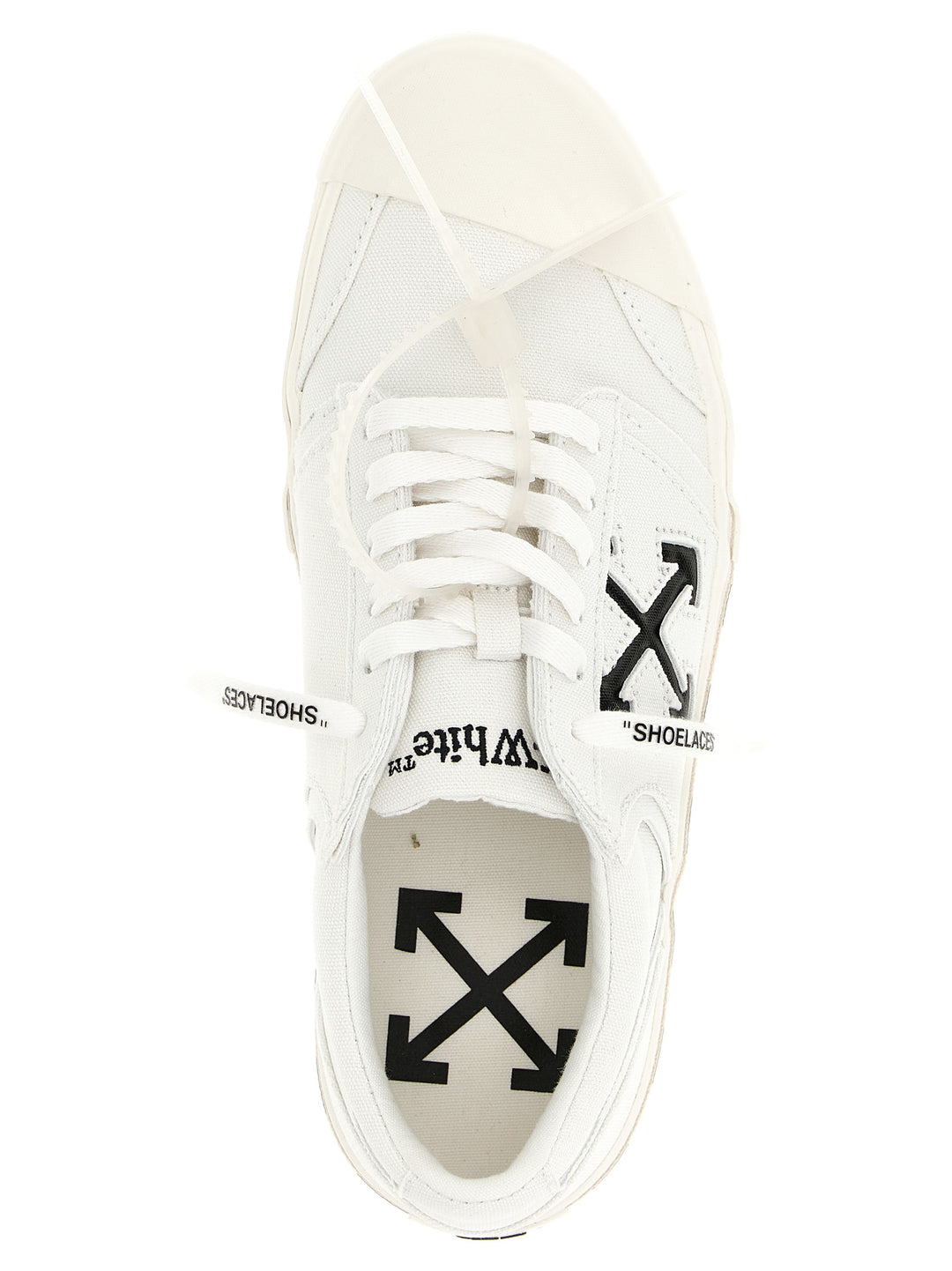 Off-White Vulc Undercut Sneakers - White/Black | 34b9a7424442dc000d0b0141b22a9db7b34bcfff