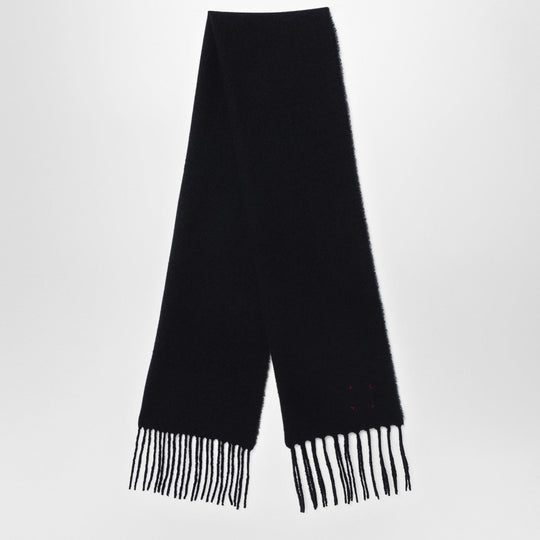 Black Wool And Cahsmere Scarf