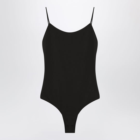 Black Cabana Swimsuit With Ruffles