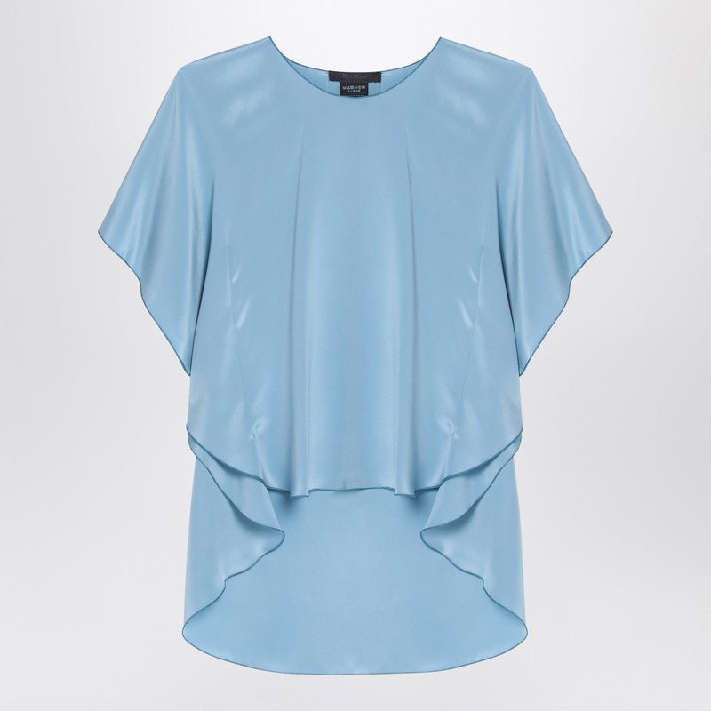 Max Mara Pianoforte Shirts & Tops - Light Blue | a43802880dca7fb552a9d7257bc54e361e393680