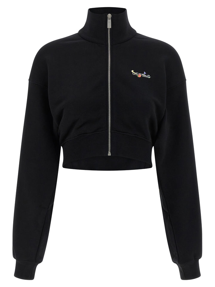 Off-White Arrow Glass Flower Sweatshirt - Black | 2a452cbfa4c00c42be222258f03c28a1f5568894