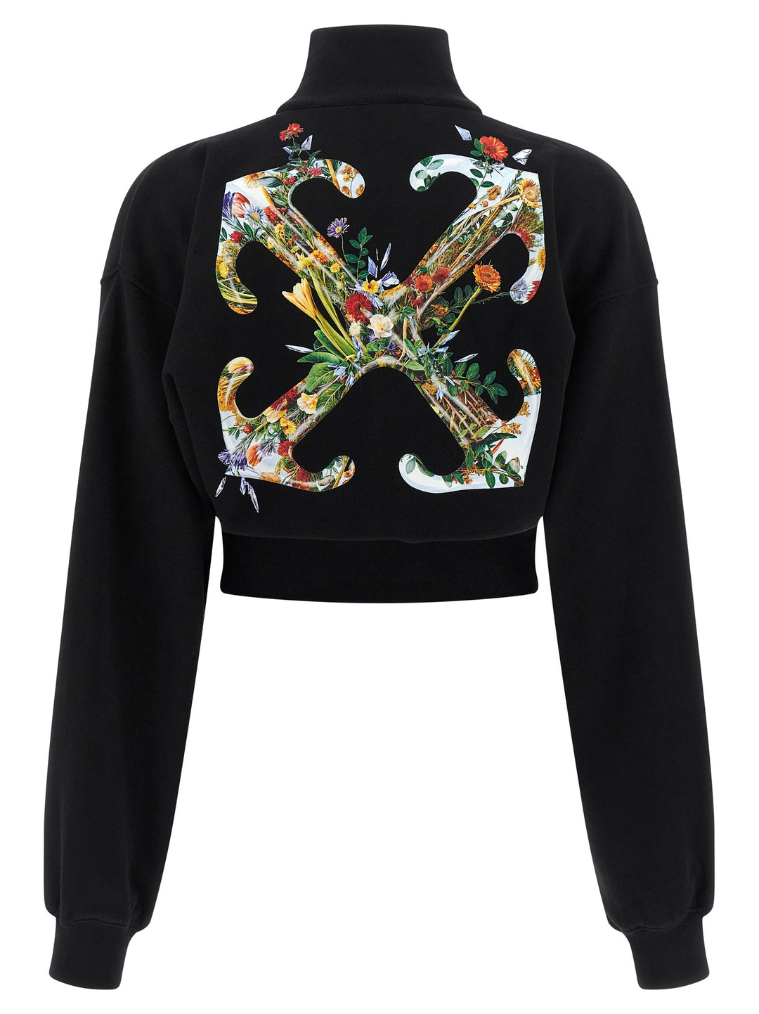 Off-White Arrow Glass Flower Sweatshirt - Black | a1687e572be827f73cf41726a90aa3518e2eef35