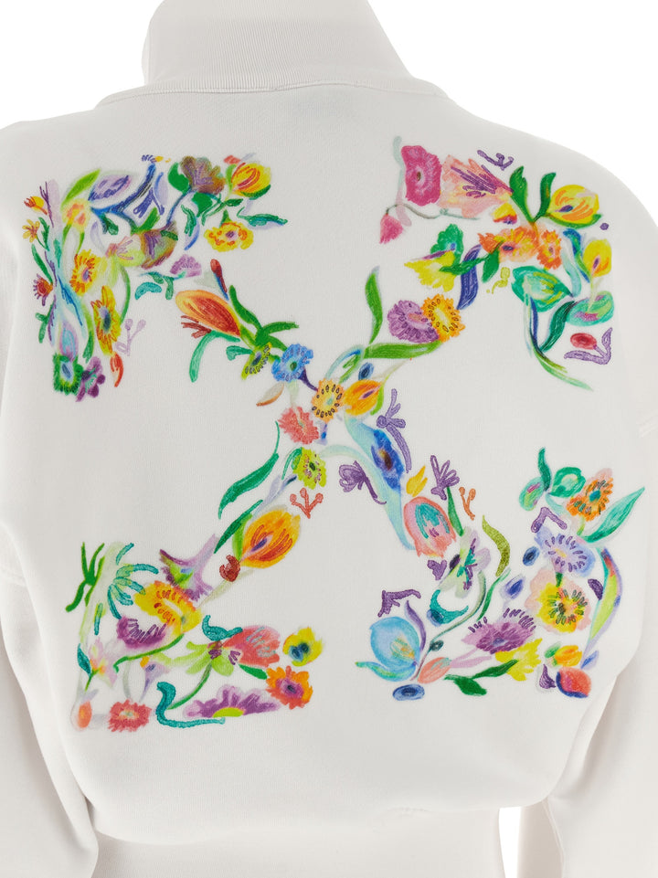 Off-White Arrow Glowing Flower Sweatshirt - White | d7fe55248674ed4304e34ab181804d7fd276793e