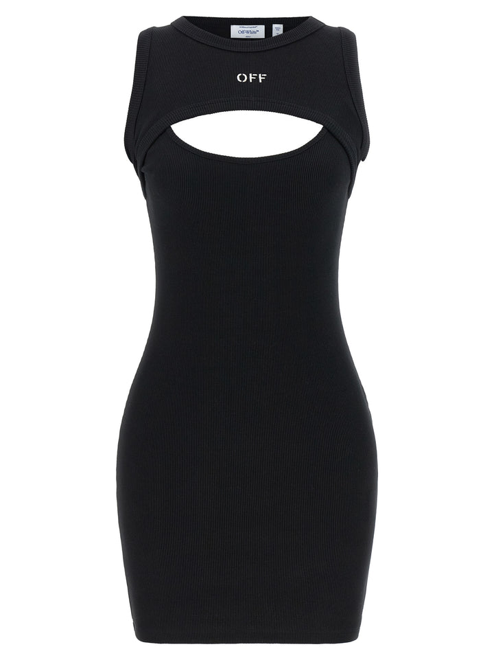 Off-White Off Stamp Dresses - White/Black | 7544b1612840c9d90c0c2f53ab26659e2c898169