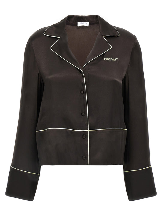 Pajama Shirt Shirt And Blouse Black