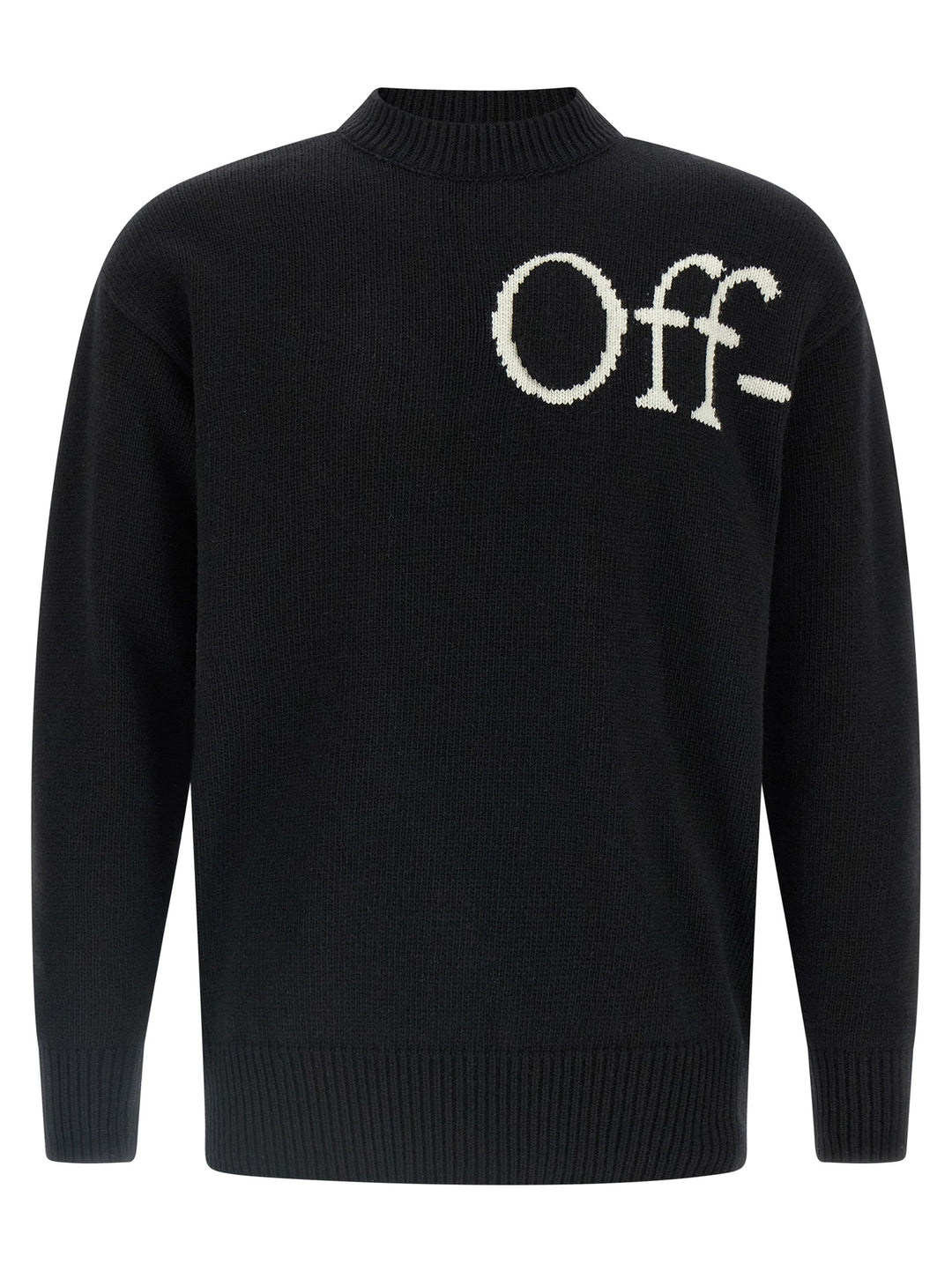 Off-White Bookish Shared Knit Sweaters and Cardigans - White/Black | 18f4767ccd67e689f06dc9e1e53c137fd5ea022b