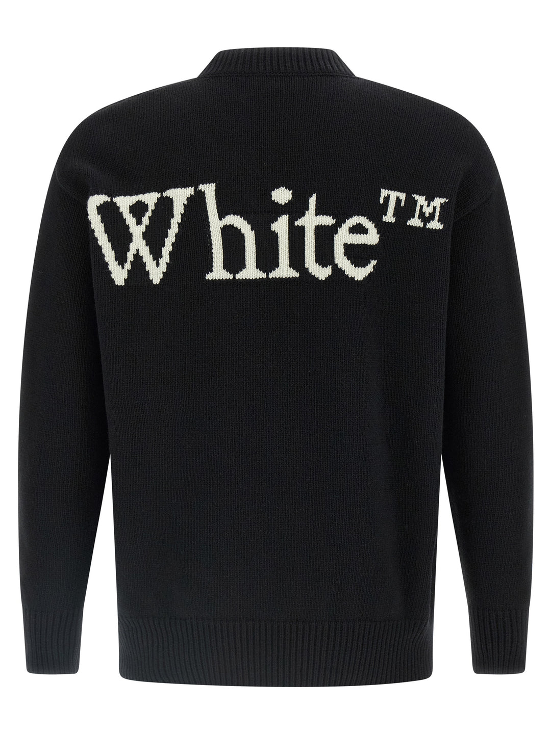 Off-White Bookish Shared Knit Sweaters and Cardigans - White/Black | e3b0a31474333ef976647d94bcec4c8cc8284018